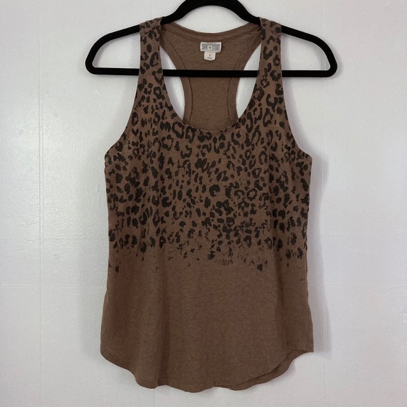 Leopard CONVERSE ONE ★ STAR Scoop Neck Racerback Tank Top - Picture 1 of 4